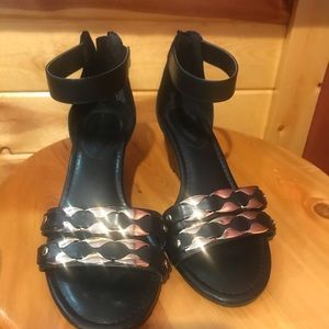 Torrid (wide) Mini wedge with hardware on toe